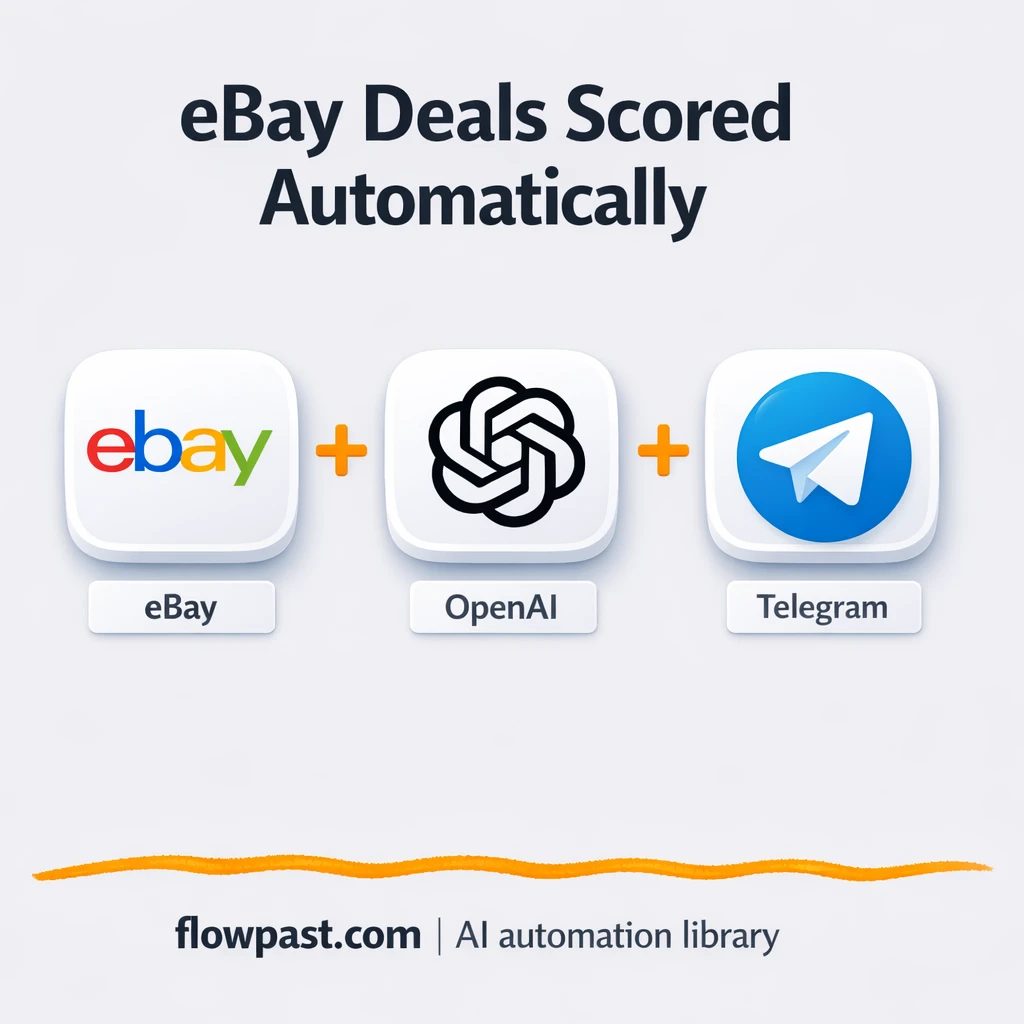 eBay to Telegram, only the best deal alerts - n8n workflow automation template