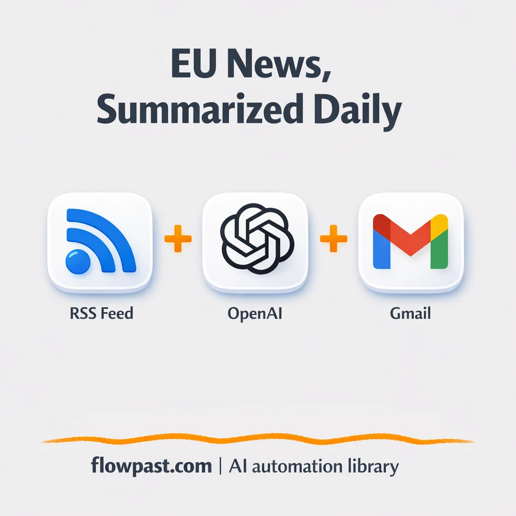 Gmail + Telegram, a daily EU news digest you trust - n8n workflow automation template