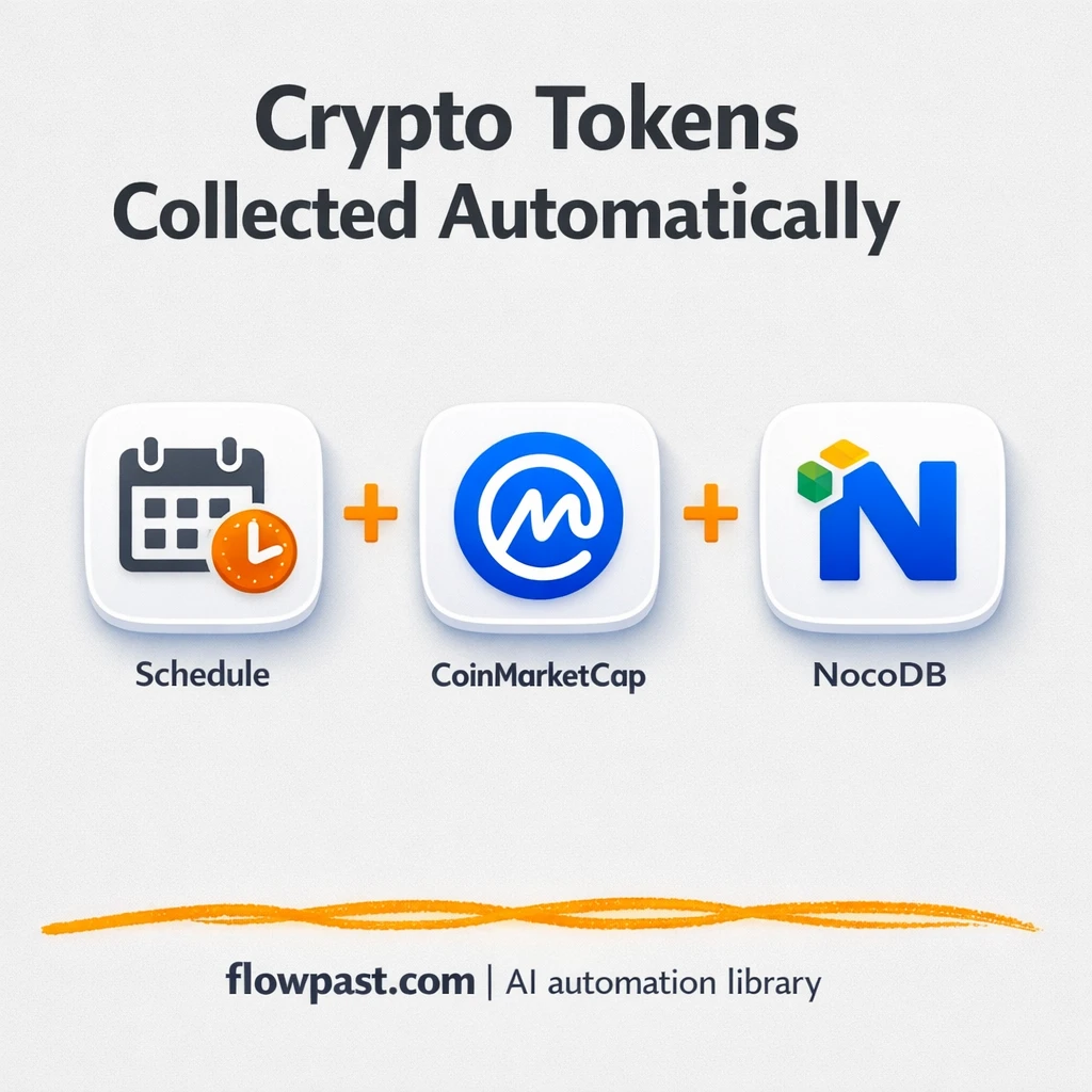 CoinMarketCap to Google Sheets, clean token lists - n8n workflow automation template