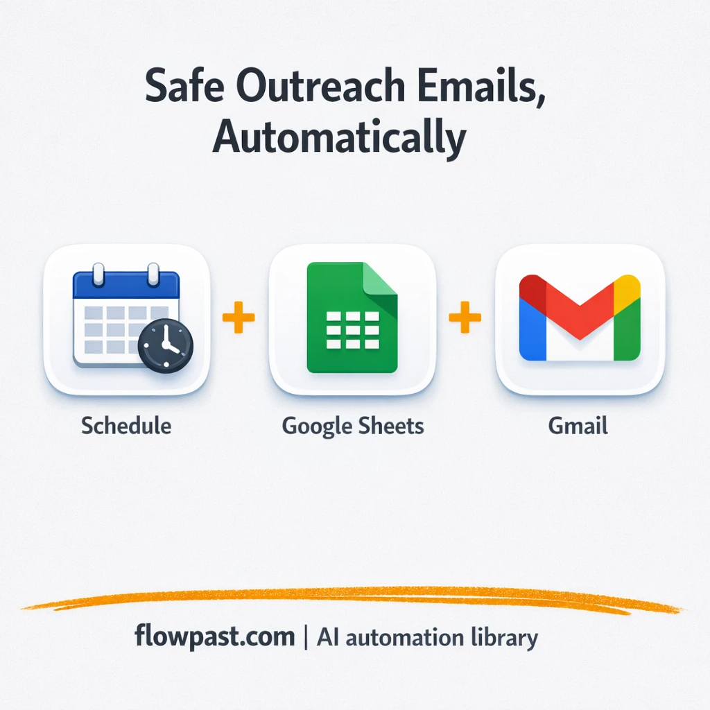 Google Sheets to Gmail, safer cold emails sent and logged - n8n workflow automation template