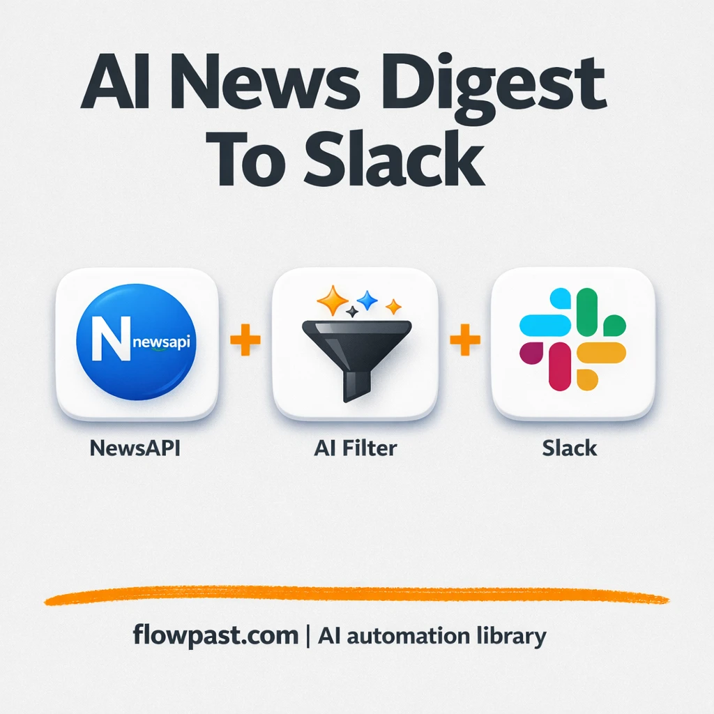 Slack + Google Sheets: a news digest you will read - n8n workflow automation template
