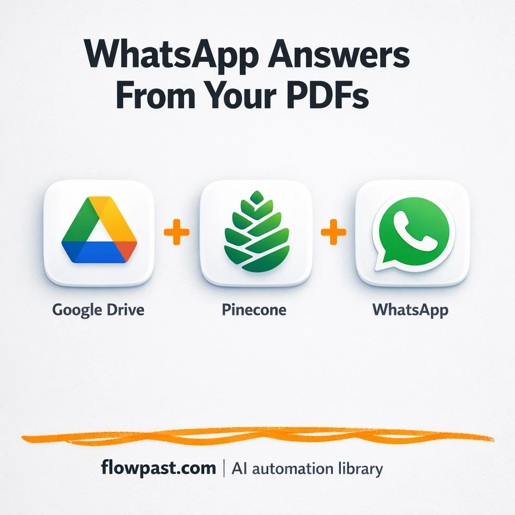 Google Drive to WhatsApp, instant answers from PDFs - n8n workflow automation template