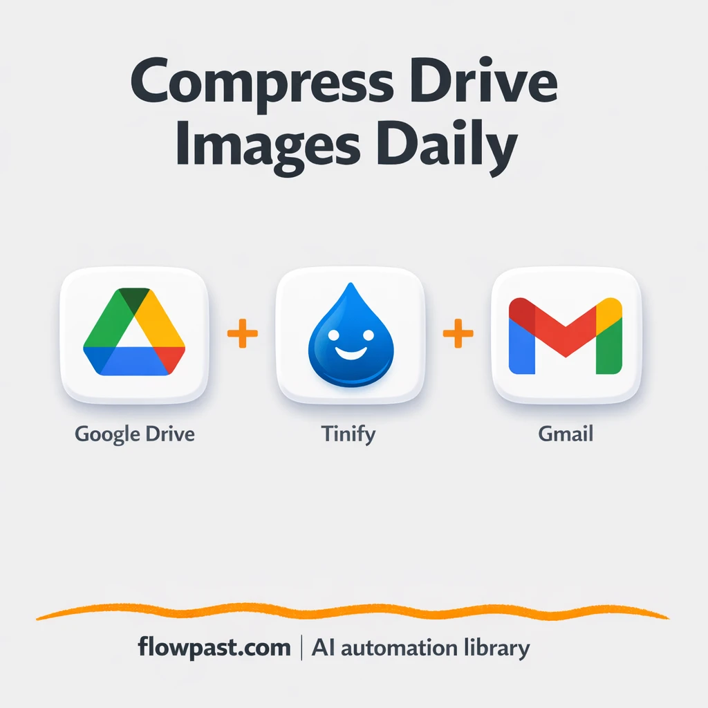 Google Drive + Tinify: lighter images, less clutter - n8n workflow automation template