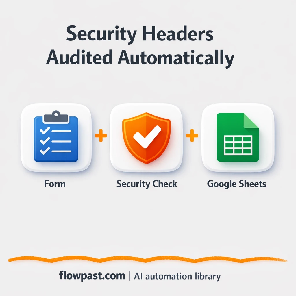 Google Sheets + Gmail security header audits, graded - n8n workflow automation template