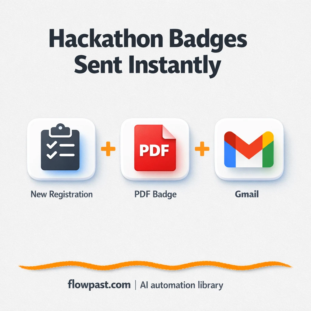Gmail + Google Sheets, QR badge emails sent clean - n8n workflow automation template