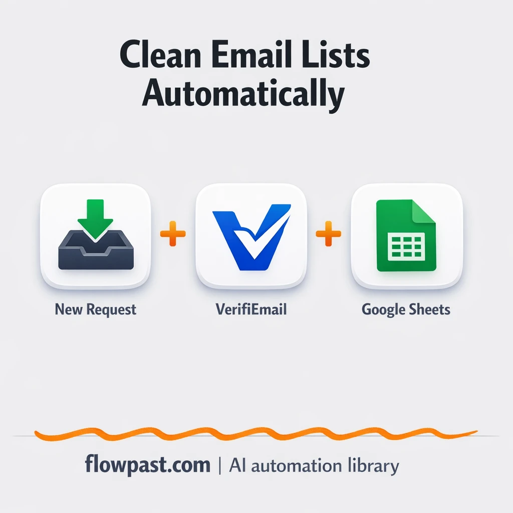 Google Sheets + VerifiEmail: cleaner email lists - n8n workflow automation template