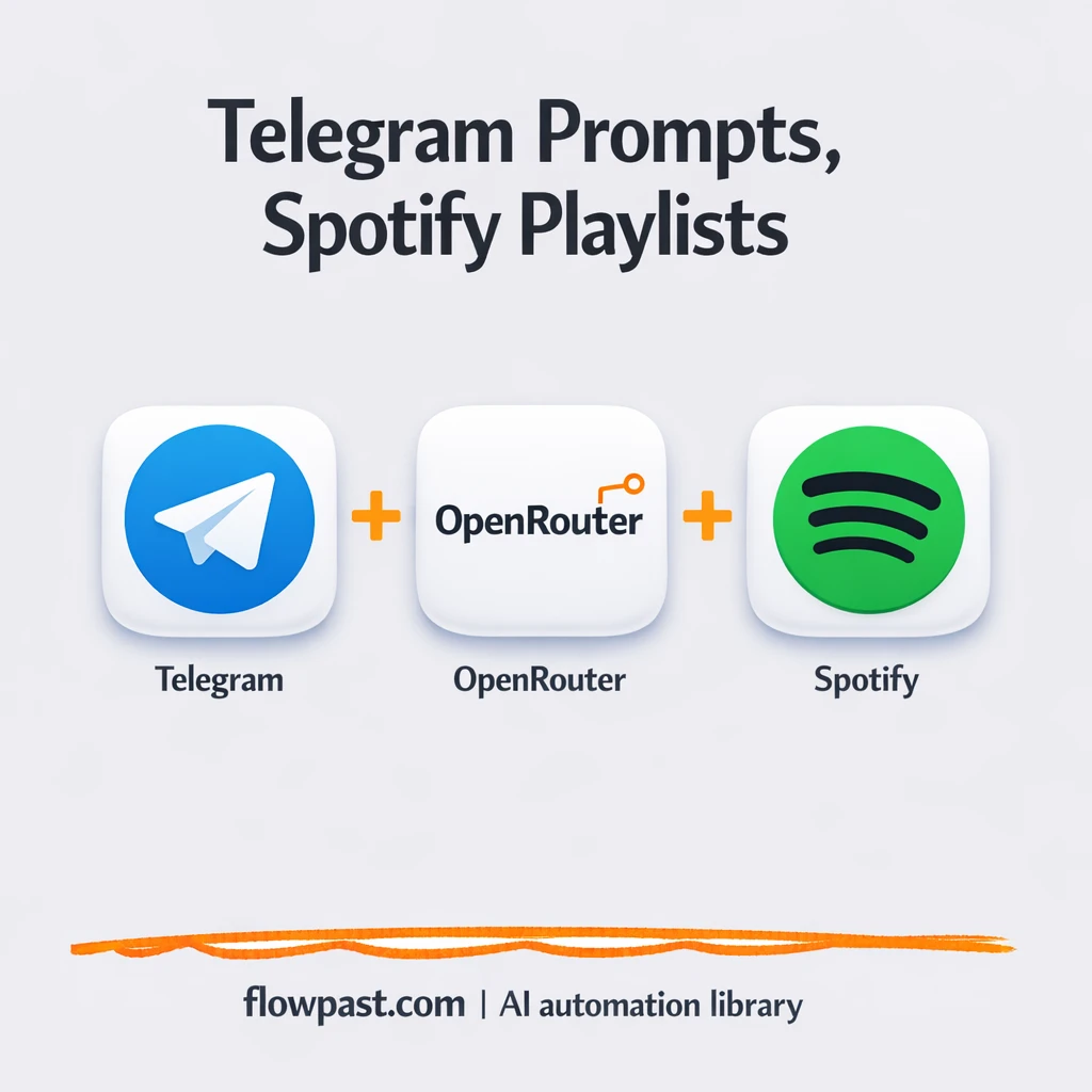 Telegram to Spotify, playlists built from one song - n8n workflow automation template