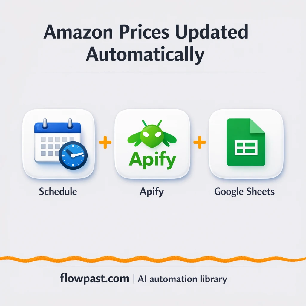 Apify to Google Sheets, daily Amazon prices updated - n8n workflow automation template