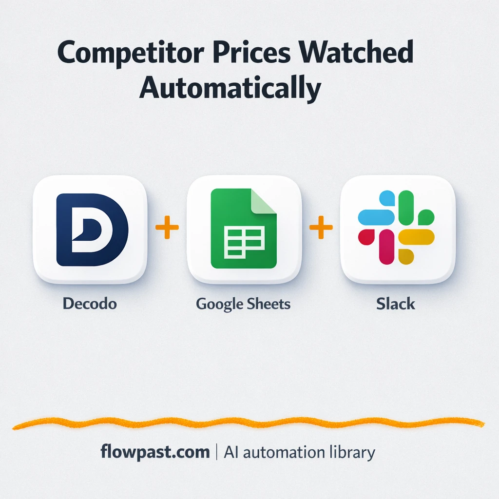 Google Sheets + Slack: competitor price change alerts - n8n workflow automation template