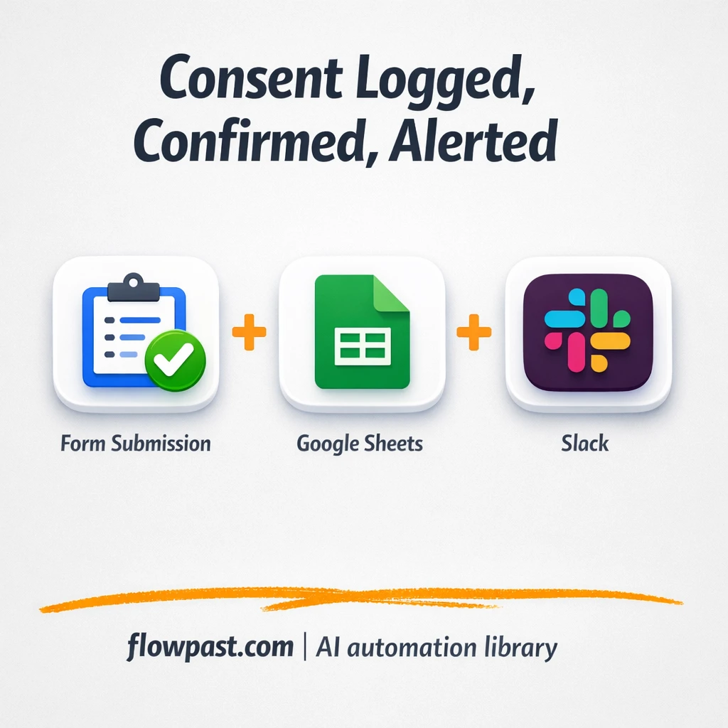 Google Sheets + Slack: audit-ready consent logs - n8n workflow automation template