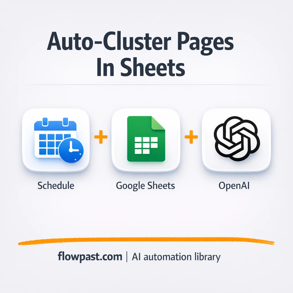 Google Sheets + OpenAI: SEO clusters done for you - n8n workflow automation template