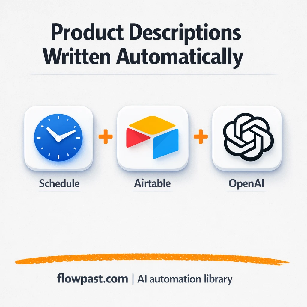 Airtable + OpenAI: product copy written for you - n8n workflow automation template