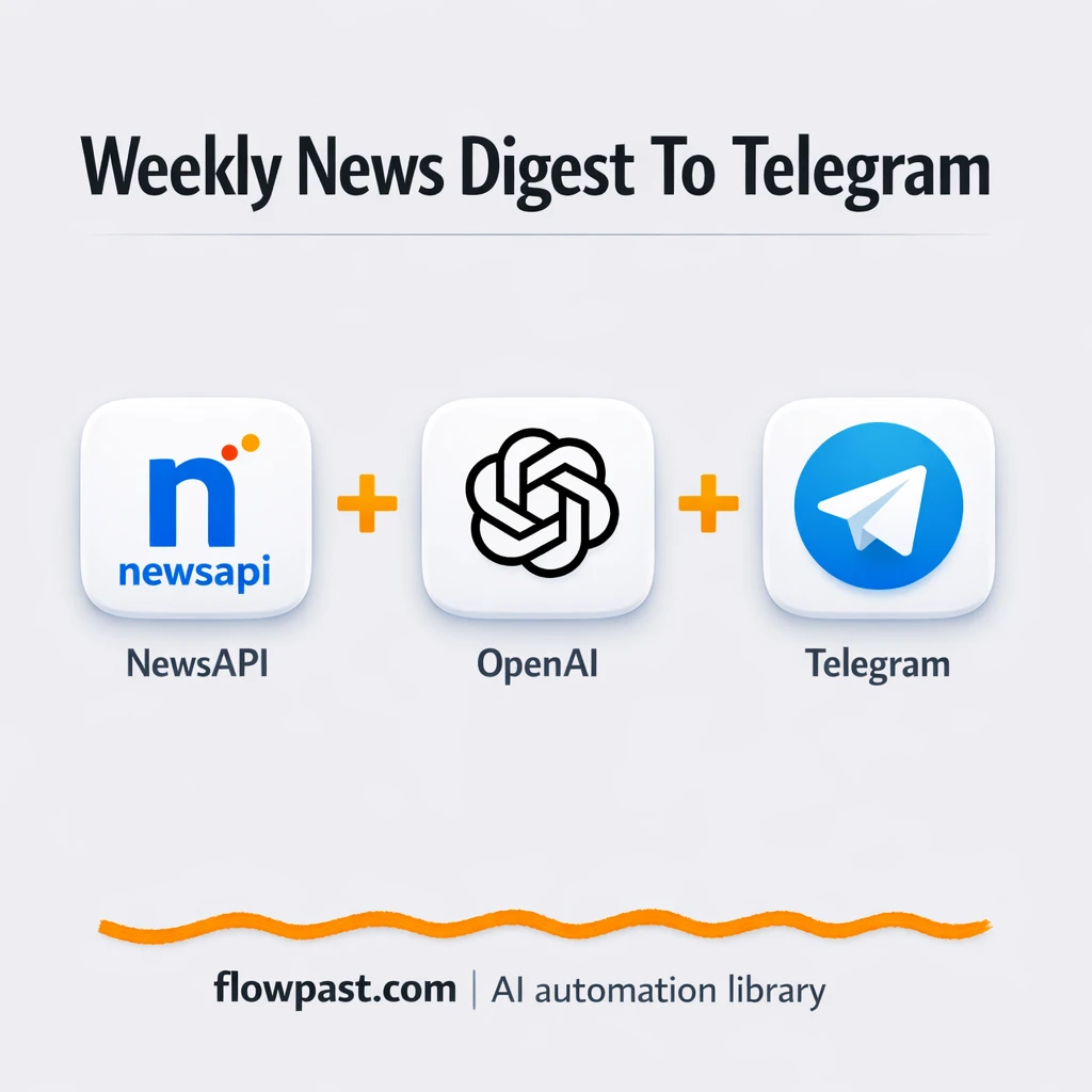 NewsAPI + Telegram: a curated digest you will read - n8n workflow automation template