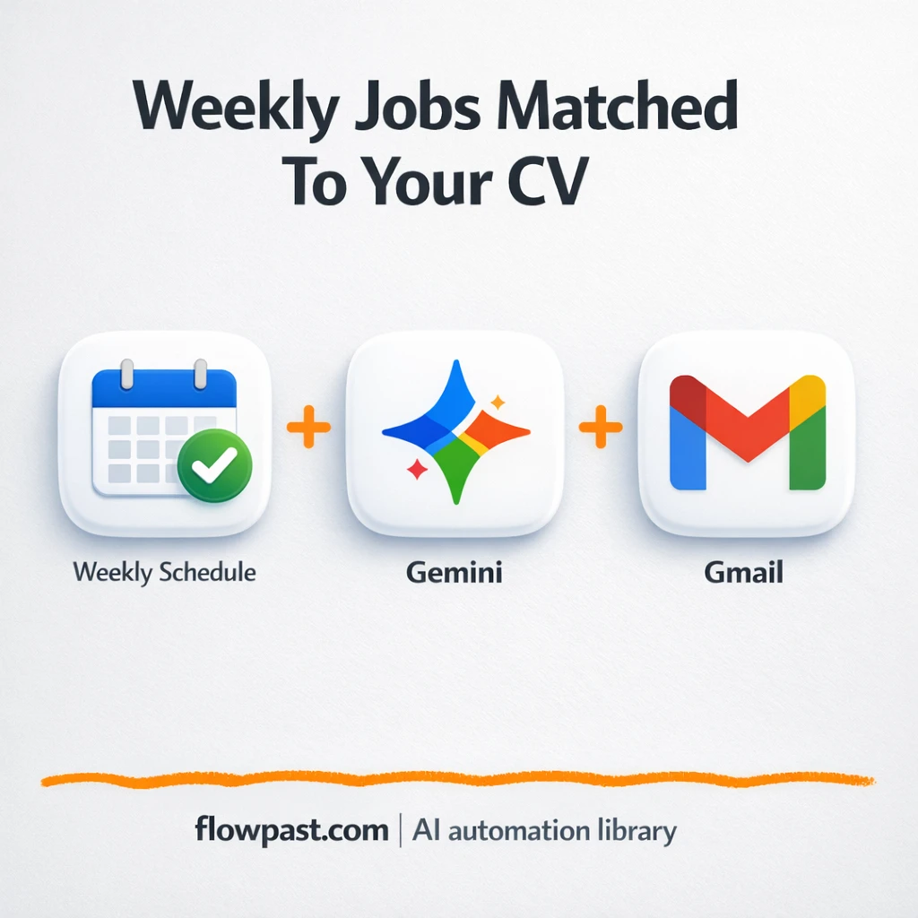 Gemini + Gmail: job matches delivered to your inbox - n8n workflow automation template