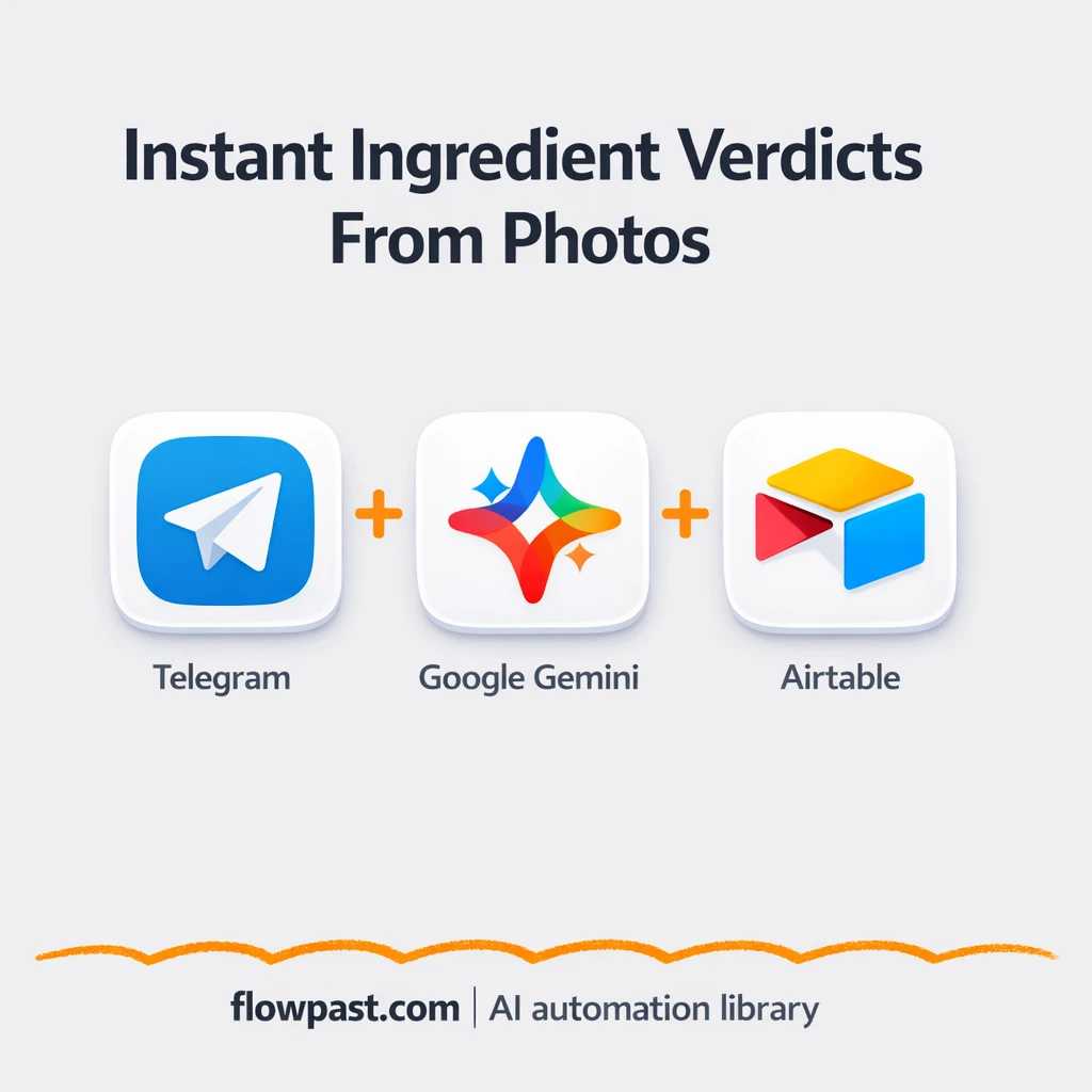 Telegram + Airtable: instant ingredient safety checks - n8n workflow automation template