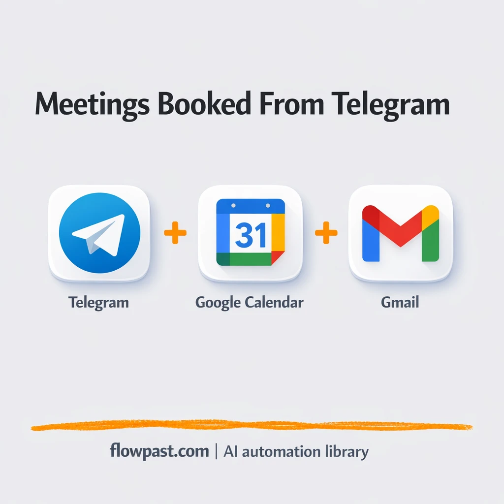 Telegram + Google Calendar: book meetings in chat - n8n workflow automation template