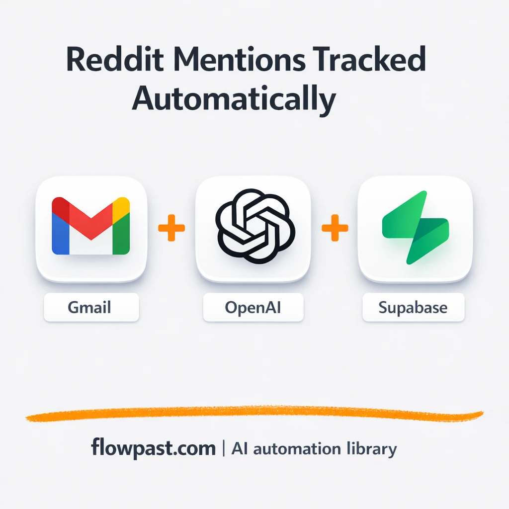 Gmail to Supabase, organized Reddit insights on demand - n8n workflow automation template