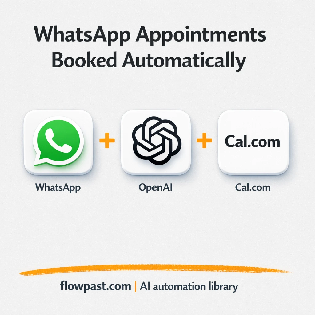 WhatsApp to Cal.com, bookings handled for you - n8n workflow automation template