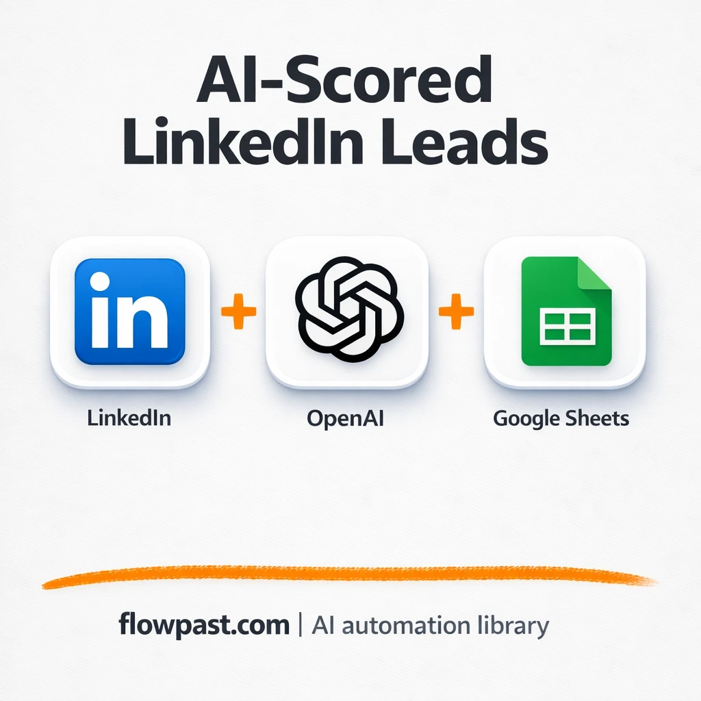 LinkedIn + Google Sheets: scored leads, no duplicates - n8n workflow automation template