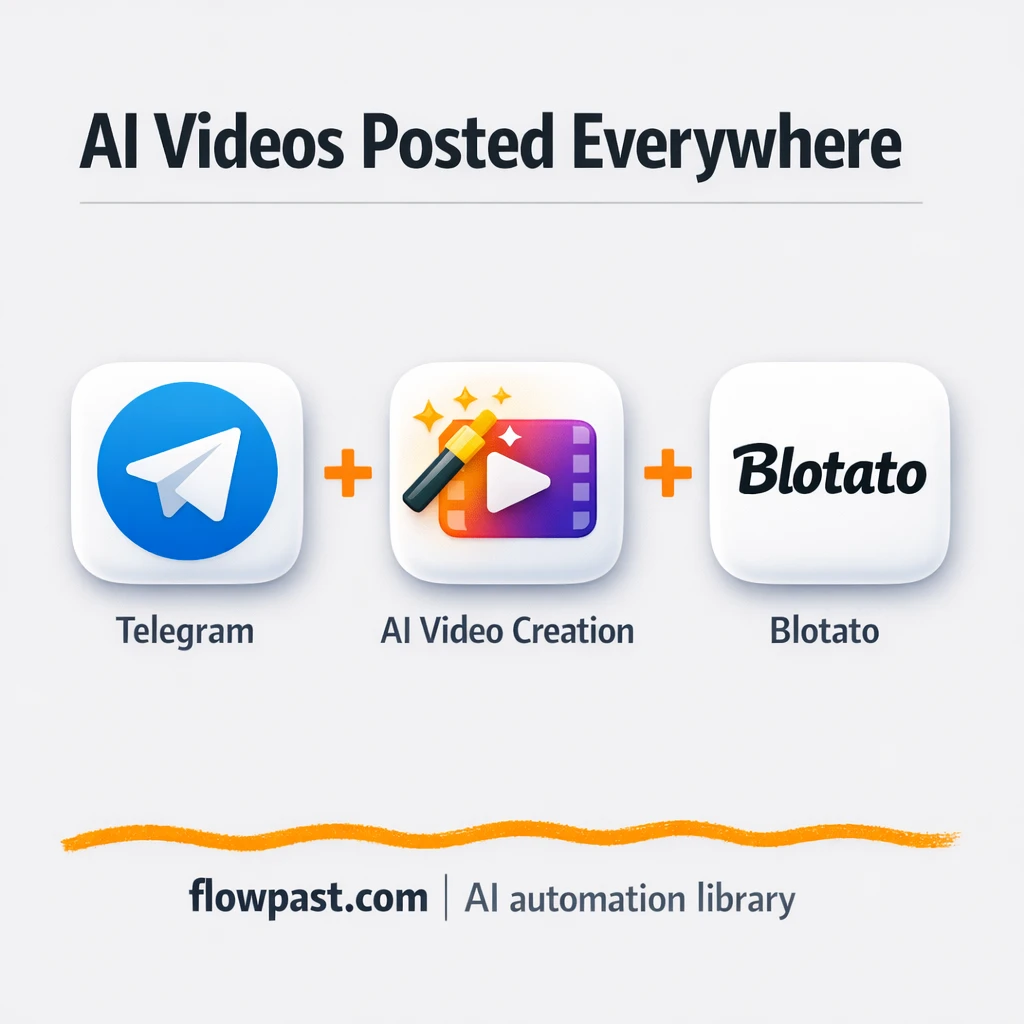 Telegram + Blotato: post AI videos everywhere fast - n8n workflow automation template