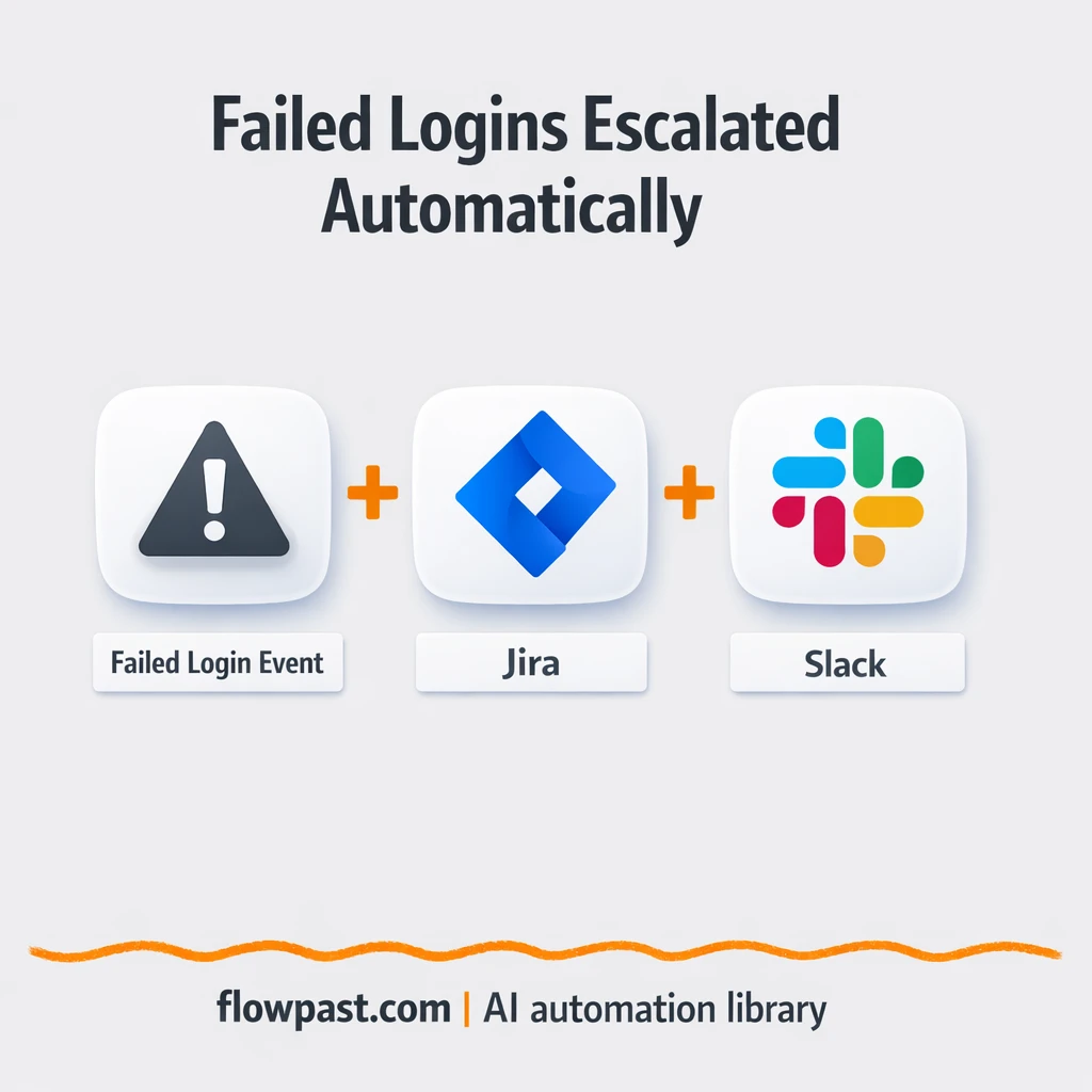 Slack + Jira alerts for failed logins, logged in Notion - n8n workflow automation template