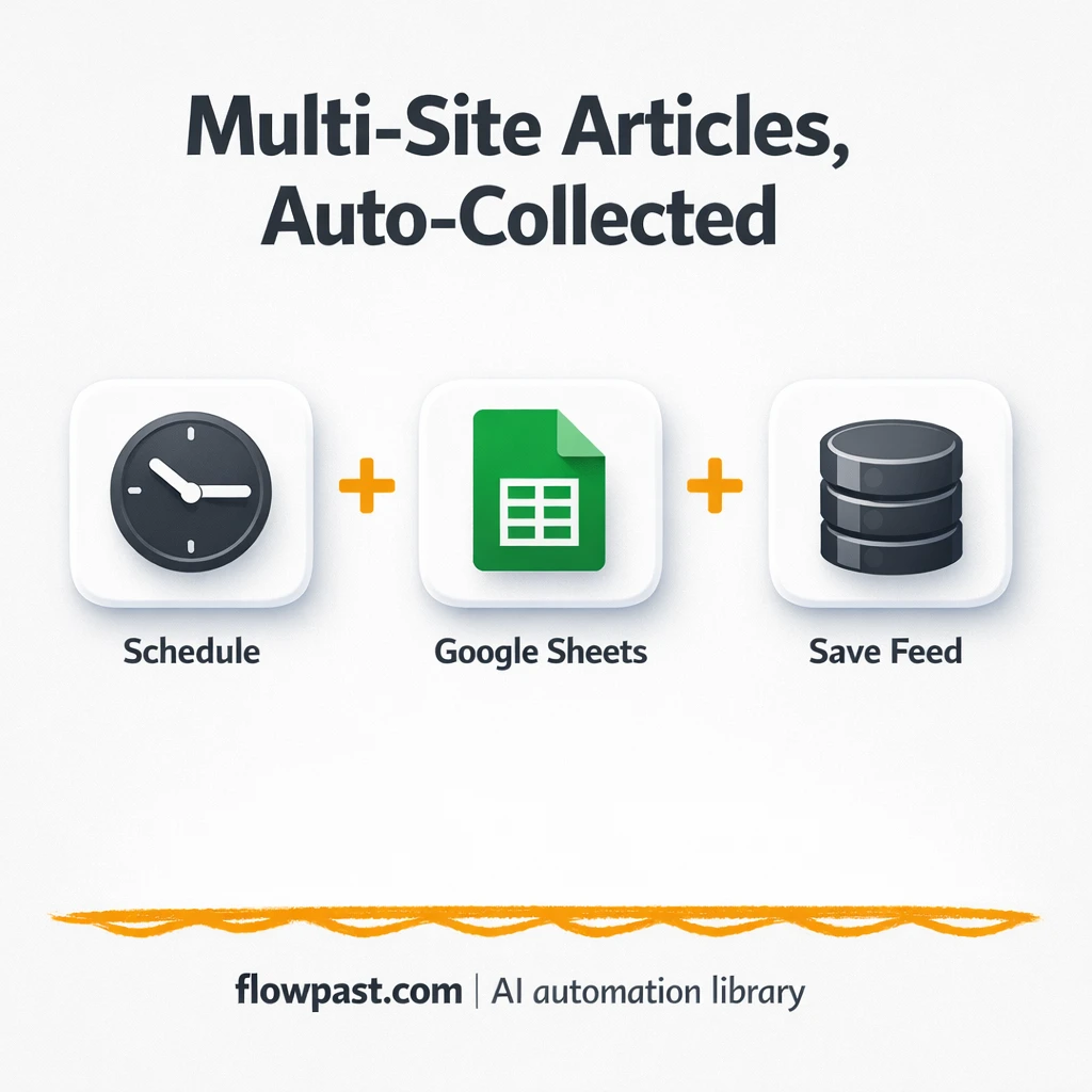 Google Sheets article feed, cleaned and always current - n8n workflow automation template
