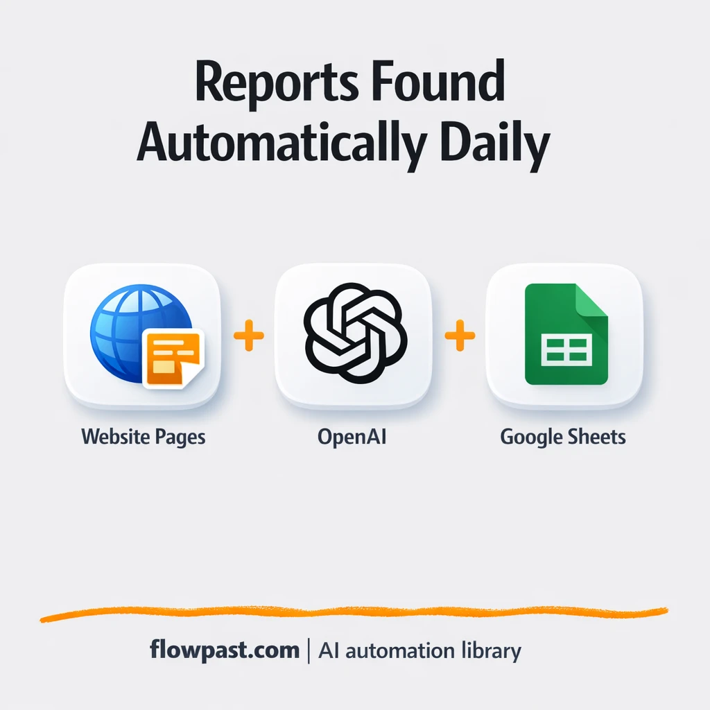 Google Sheets + OpenAI: new reports logged for you - n8n workflow automation template