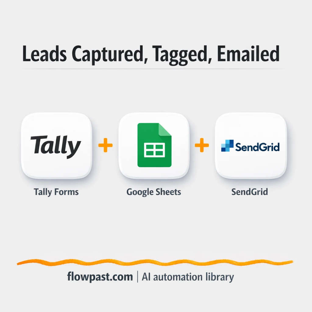 Tally to Google Sheets, SendGrid welcomes every lead - n8n workflow automation template