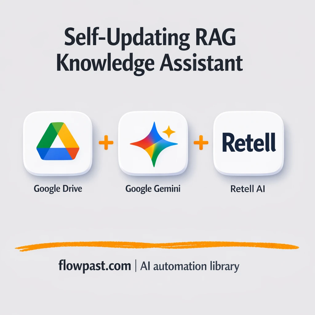 Google Drive + Retell AI, voice answers from your docs - n8n workflow automation template