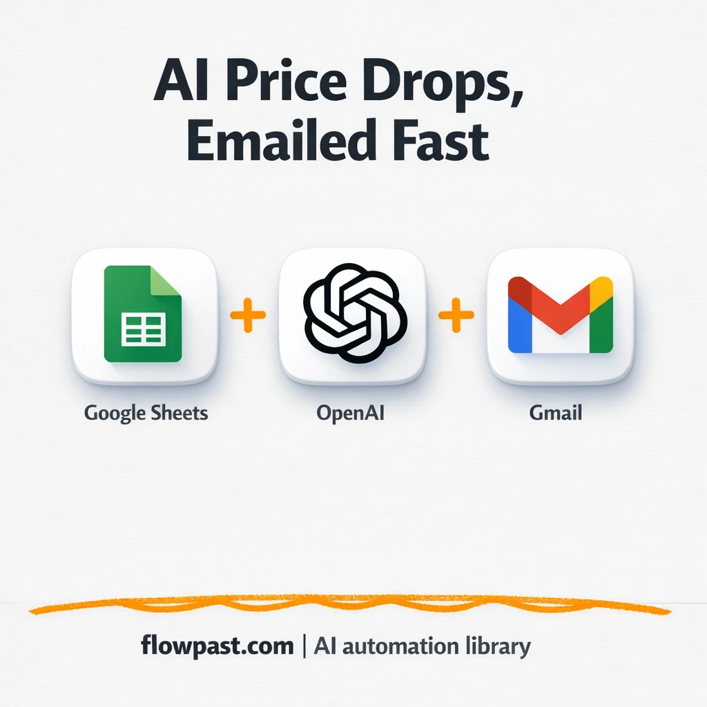 Google Sheets + Gmail: price alerts you can trust - n8n workflow automation template