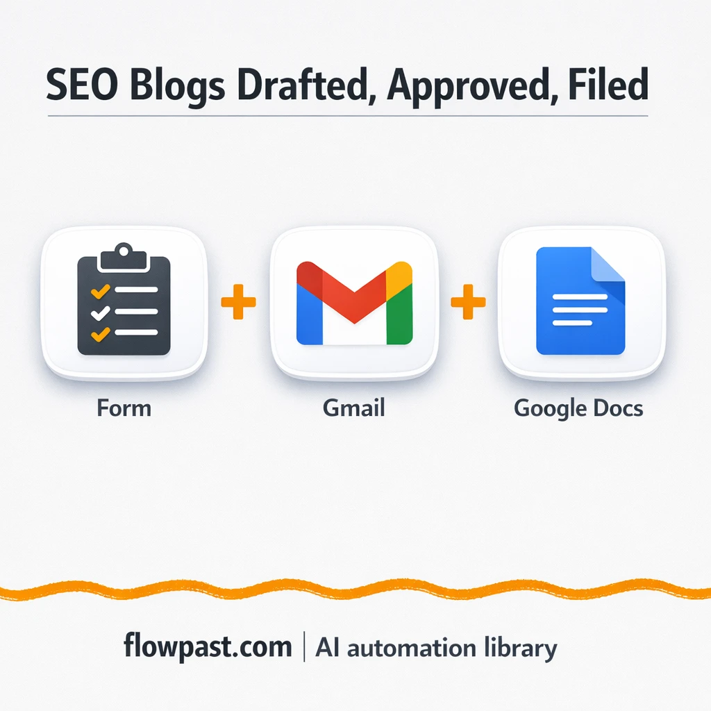 Google Sheets + Gmail approvals for SEO drafts - n8n workflow automation template