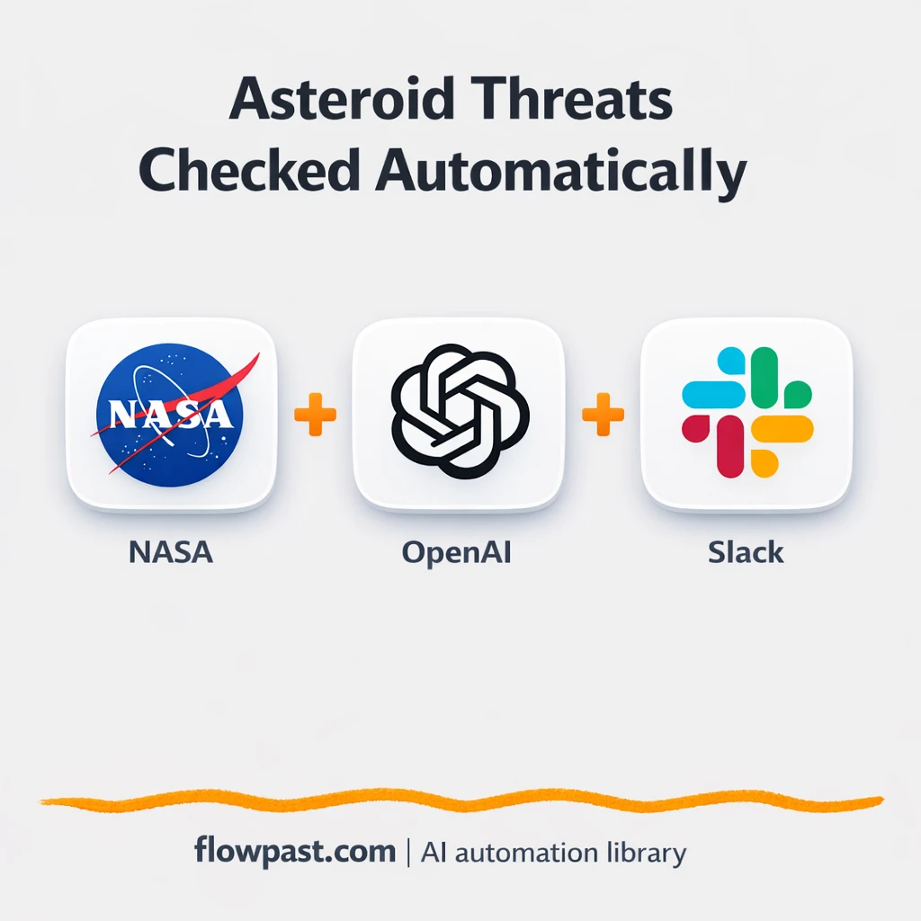 NASA to Slack, calm asteroid briefings for your team - n8n workflow automation template