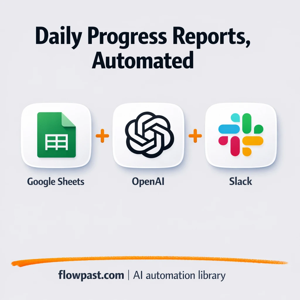 Google Sheets + Slack: daily status updates, sorted - n8n workflow automation template