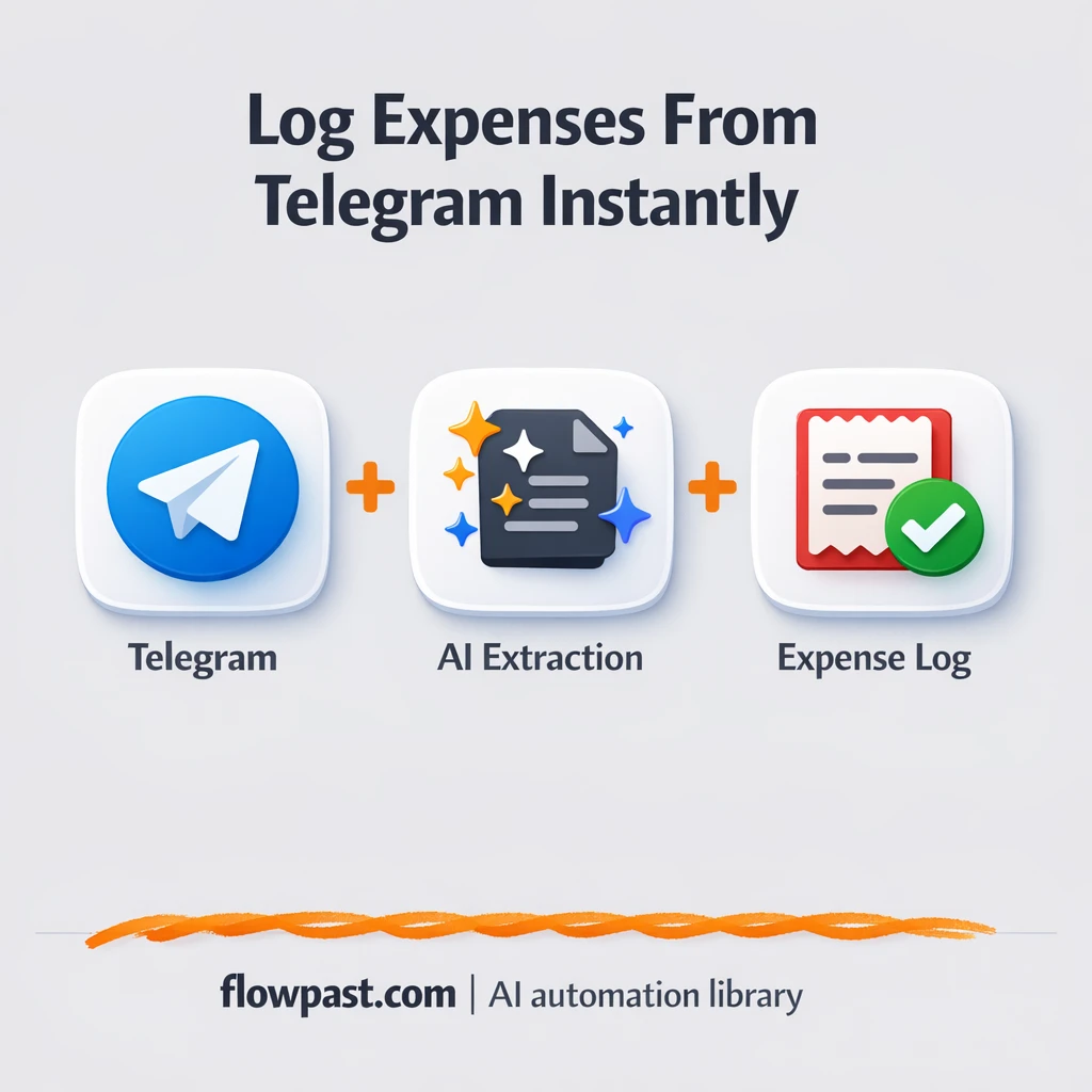 Telegram + Google Sheets, expenses logged and categorized - n8n workflow automation template