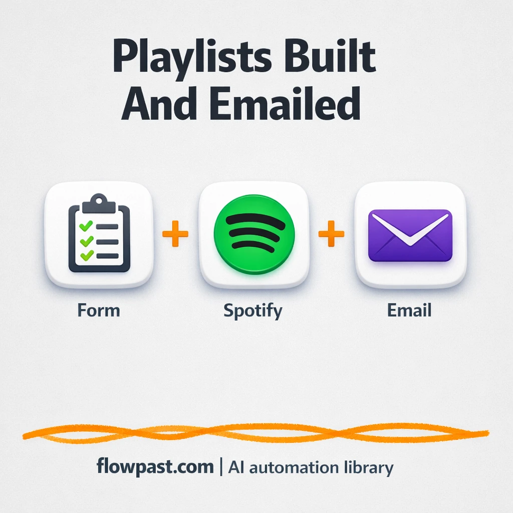 Spotify + Email: ready event playlists sent for you - n8n workflow automation template