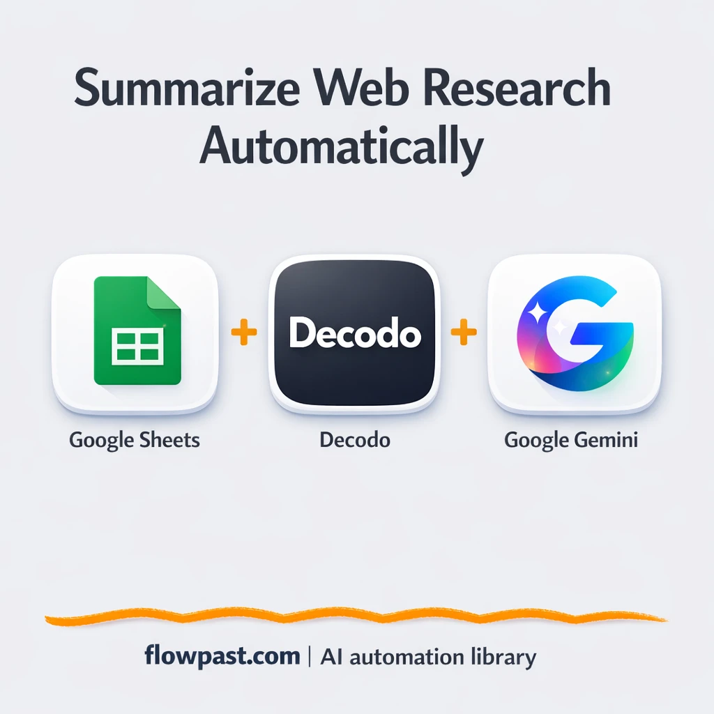 Google Sheets + Gemini: article summaries you can reuse - n8n workflow automation template