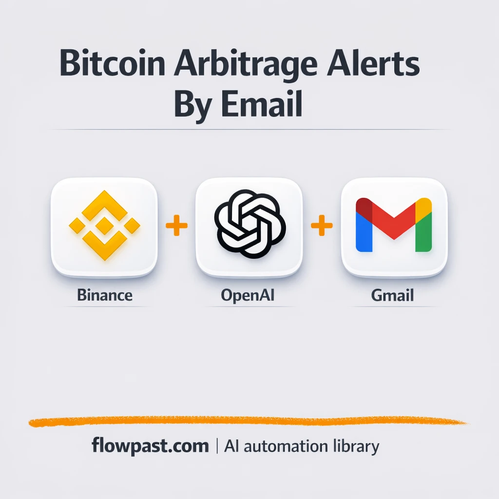 Binance + Upbit to Gmail, Kimchi Premium reports - n8n workflow automation template