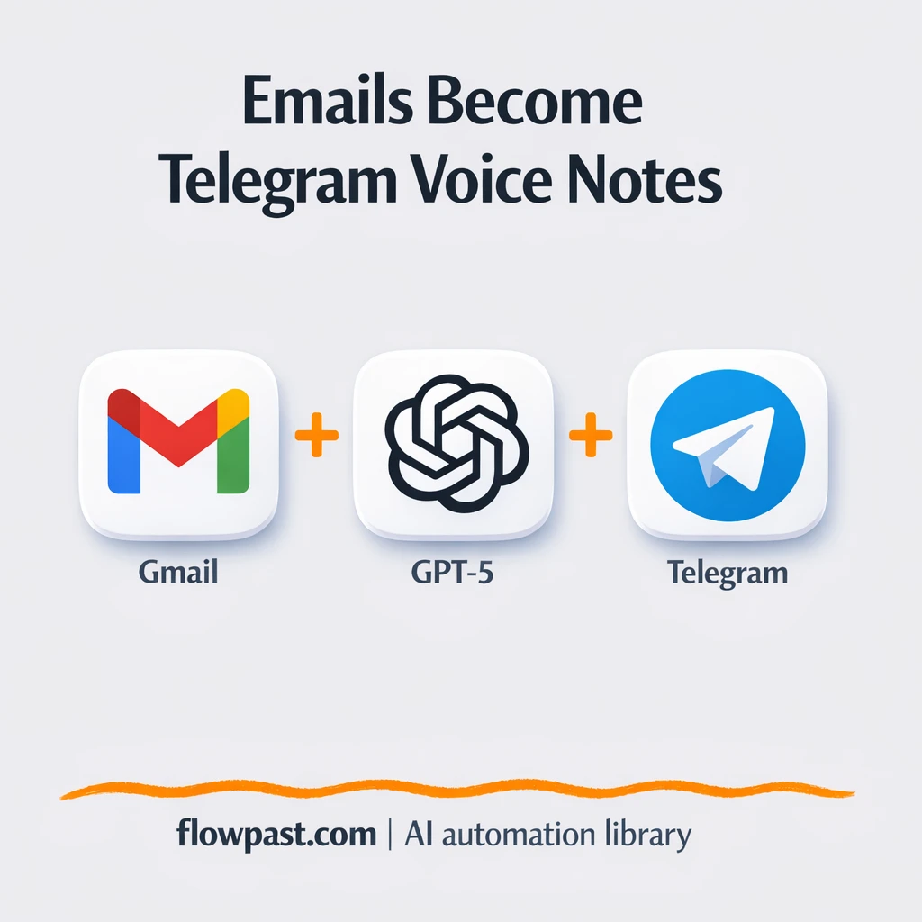 Gmail to Telegram, voice summaries for every email - n8n workflow automation template