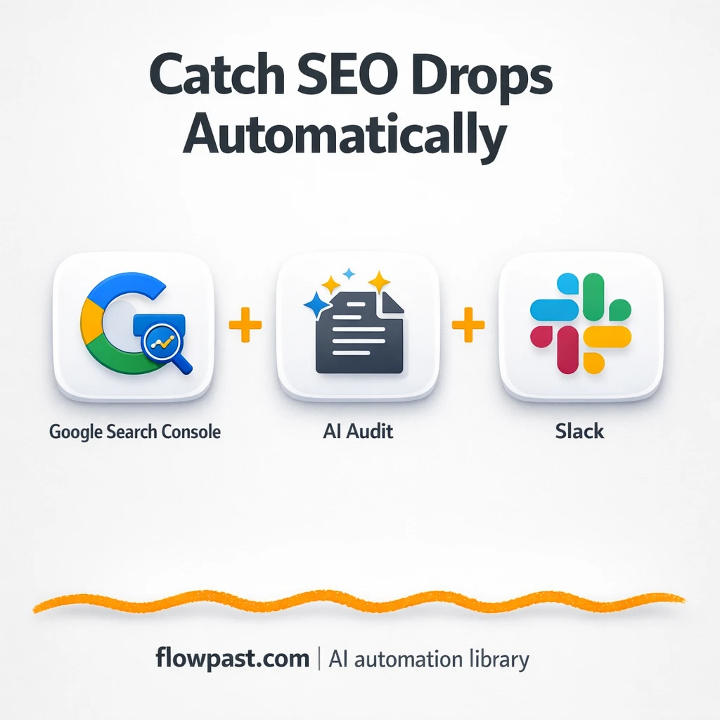 Search Console to Slack, catch SEO drops fast - n8n workflow automation template