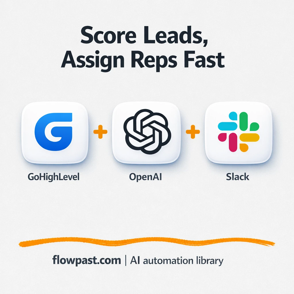 GoHighLevel + Slack: smarter lead scoring and routing - n8n workflow automation template