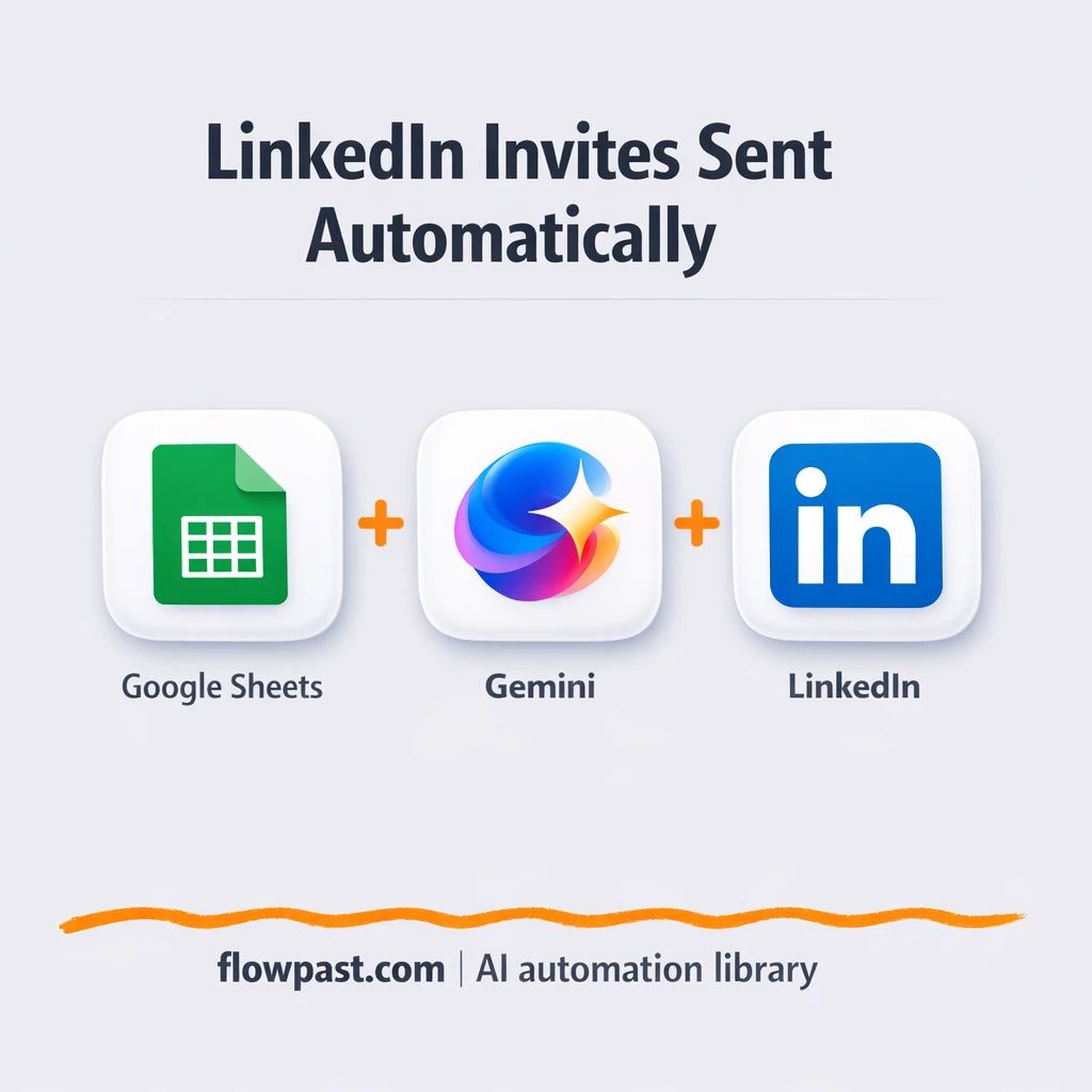 Google Sheets + Gemini: smarter LinkedIn invites - n8n workflow automation template