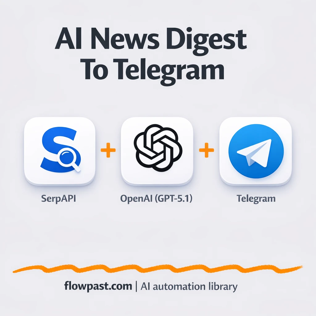 Telegram + OpenAI, newsletters that send only real news - n8n workflow automation template