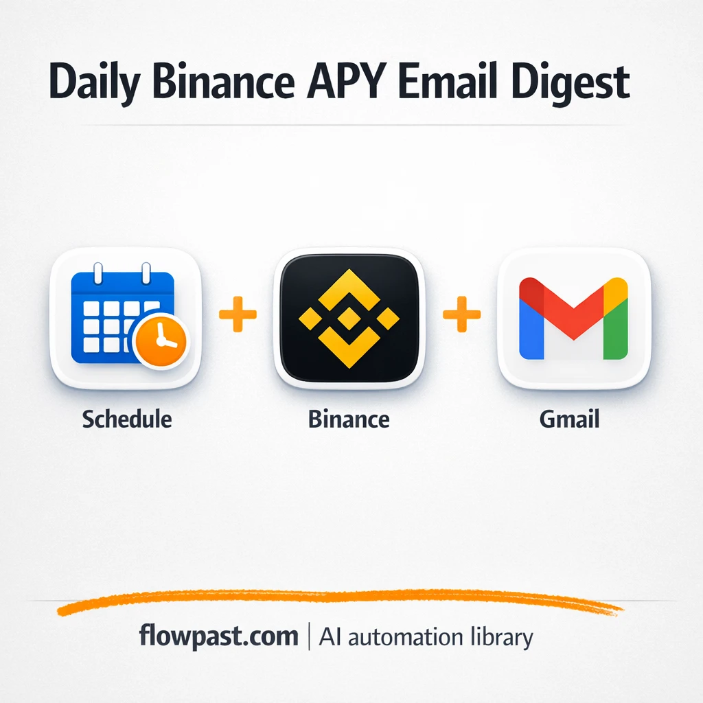 Binance to Gmail, top Earn yields in one email - n8n workflow automation template