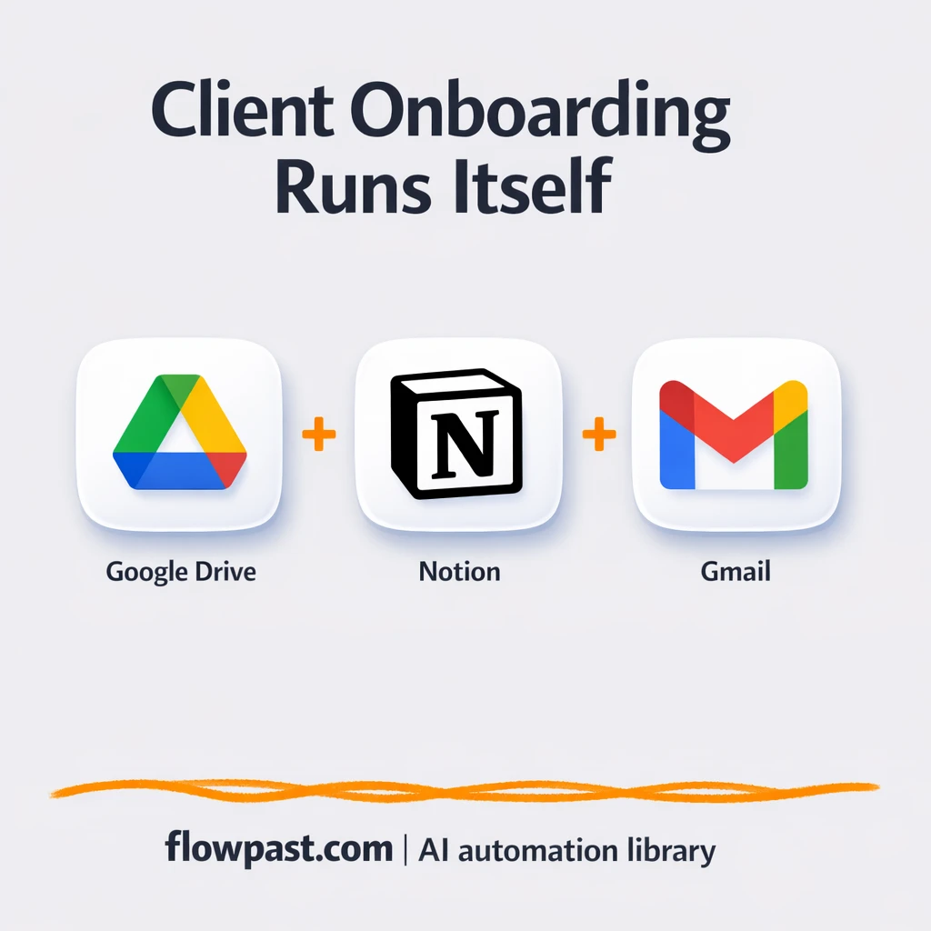 Google Drive + Slack, client onboarding ready fast - n8n workflow automation template