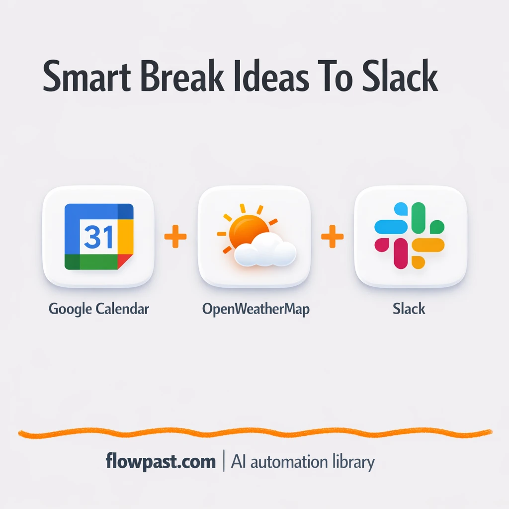 Google Calendar + Slack: smart plans for meeting gaps - n8n workflow automation template