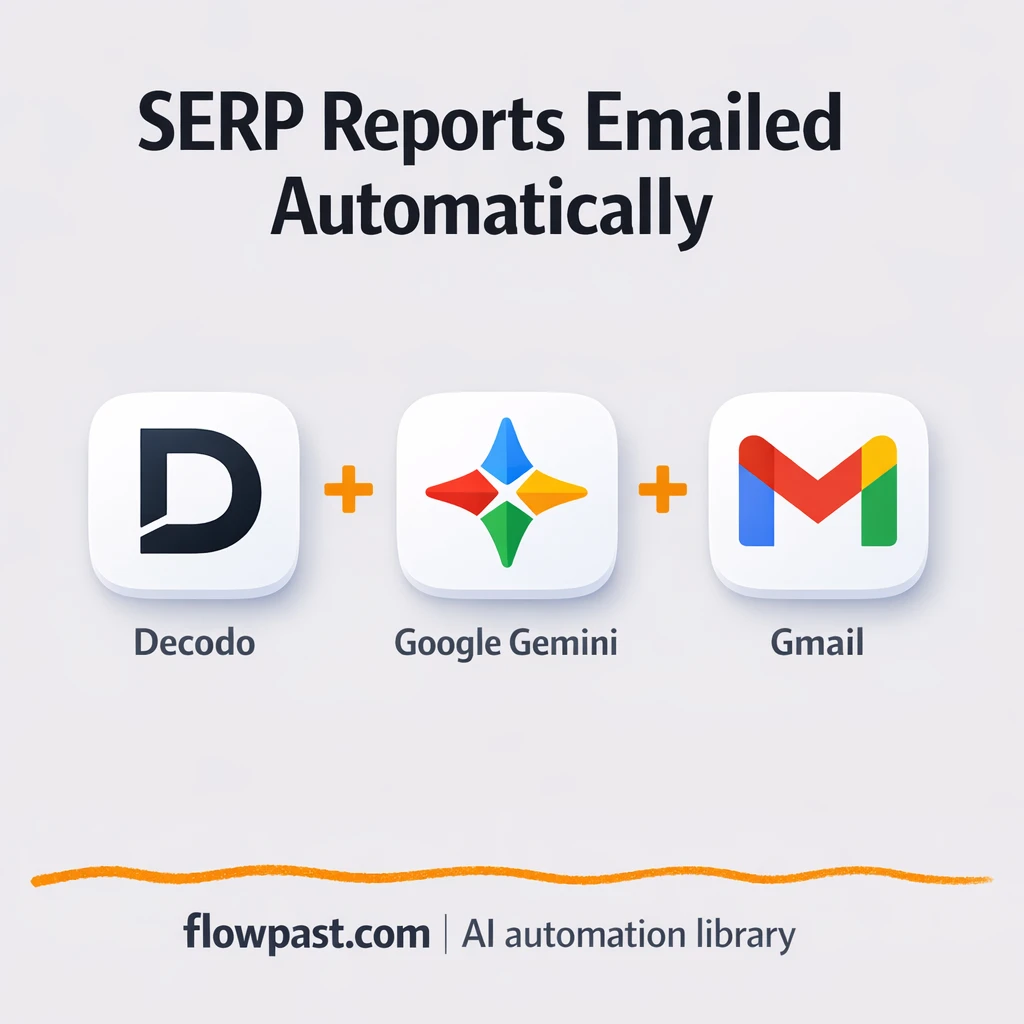 Decodo + Gmail: competitor SERP brief to your inbox - n8n workflow automation template