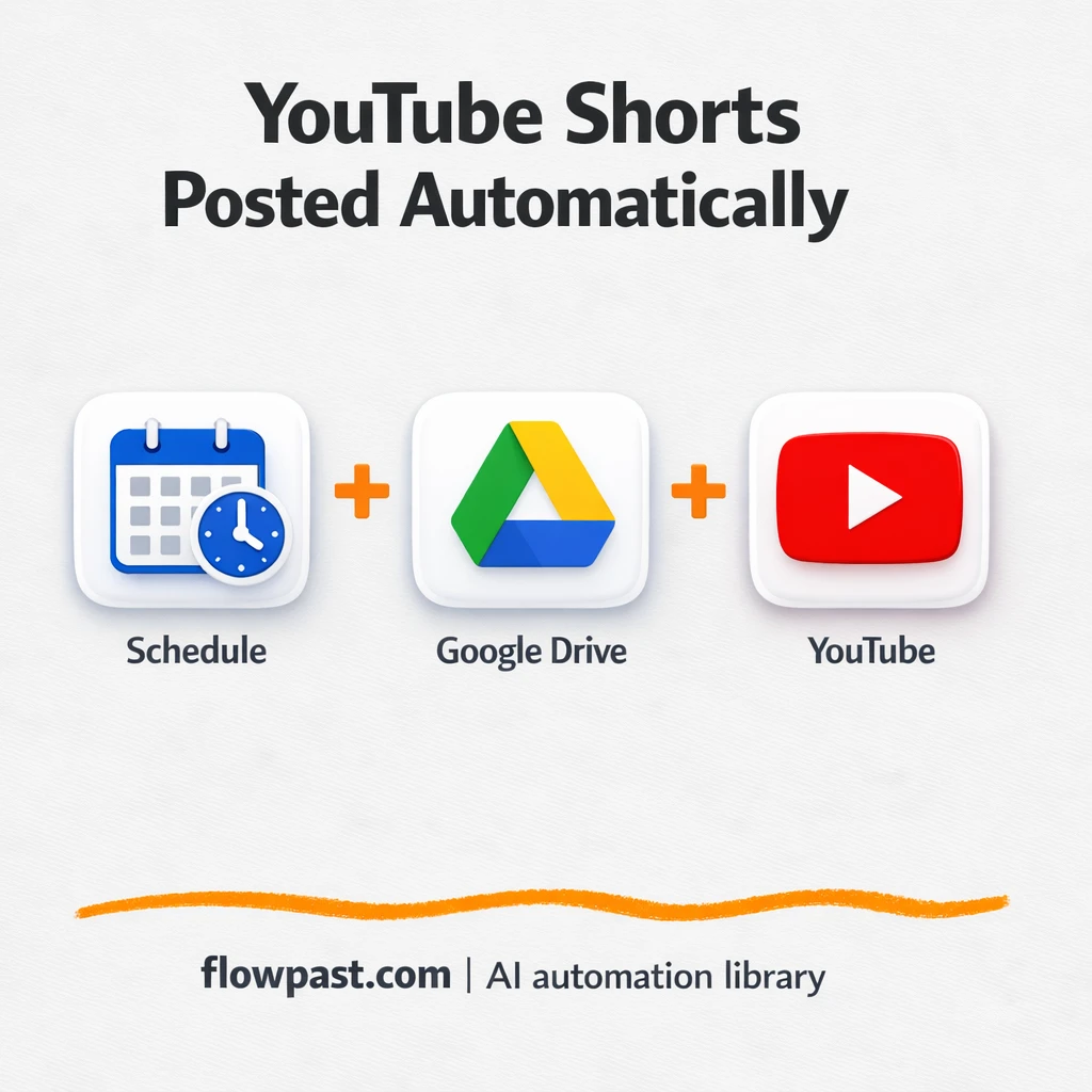 Google Drive to YouTube Shorts, post consistently - n8n workflow automation template