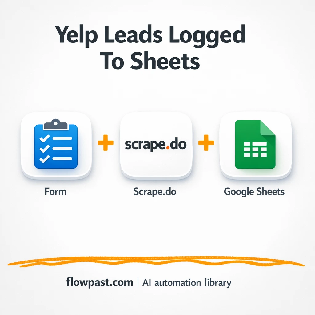Yelp to Google Sheets, clean leads logged for you - n8n workflow automation template