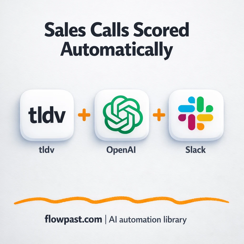tl;dv to Slack, sales call coaching delivered fast - n8n workflow automation template