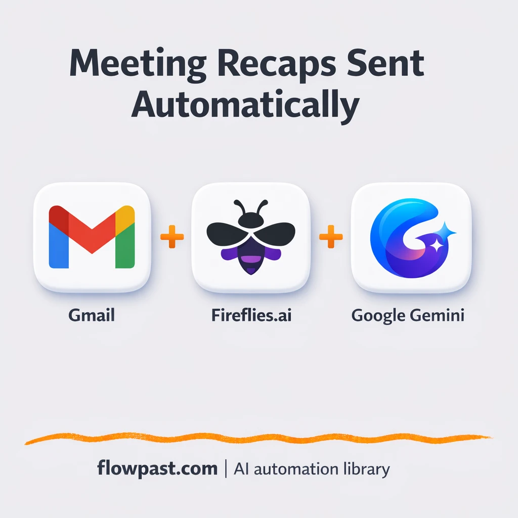 Fireflies to Gmail, client-ready meeting recaps - n8n workflow automation template